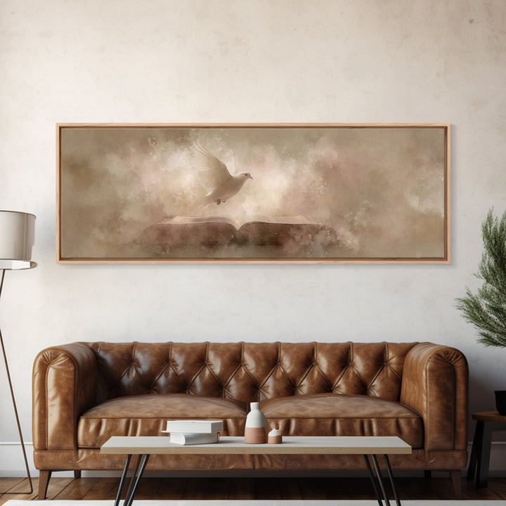 Breath Of Heaven – Framed Canvas Print – Panoramic Frame – Christian Wall Art – Subtle Christian Art – Christian Art Canvas – Christian Chr