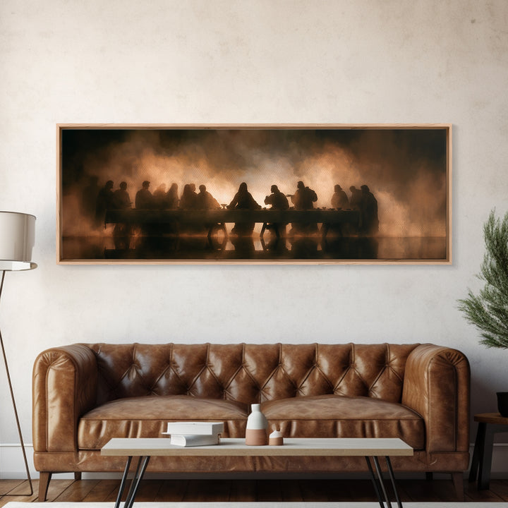 Clouded Covenant Table – Framed Canvas Print – Christian Art Canvas – Jesus Wall Art – Panoramic Painting – Christian Christmas Art – Chris