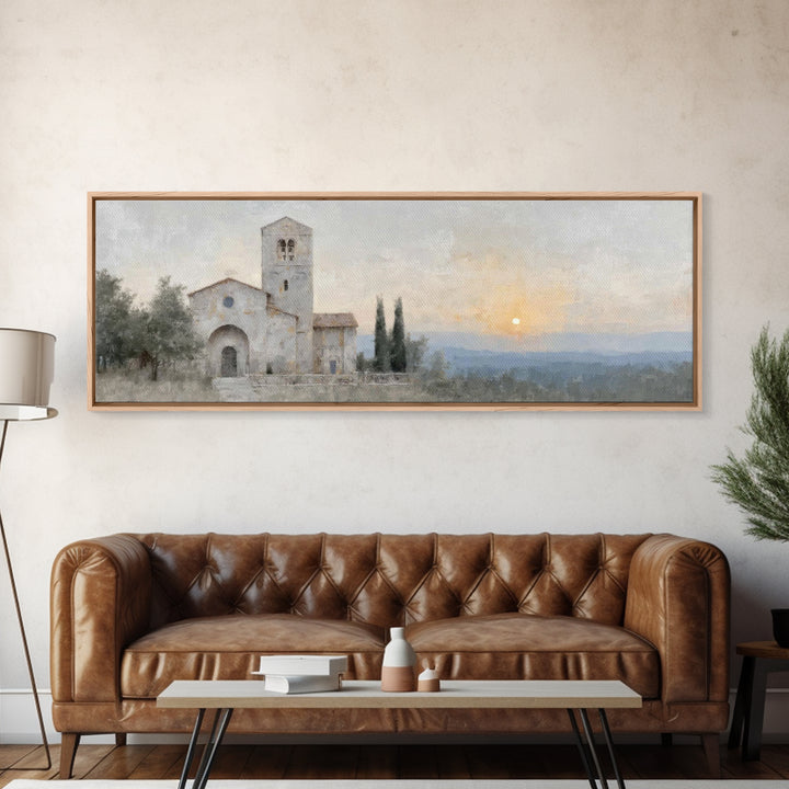 Watcher Of The Bells – Framed Canvas Print – Panoramic Print – Christian Art Canvas – Christian Wall Art – Christmas Art – Christian Christ