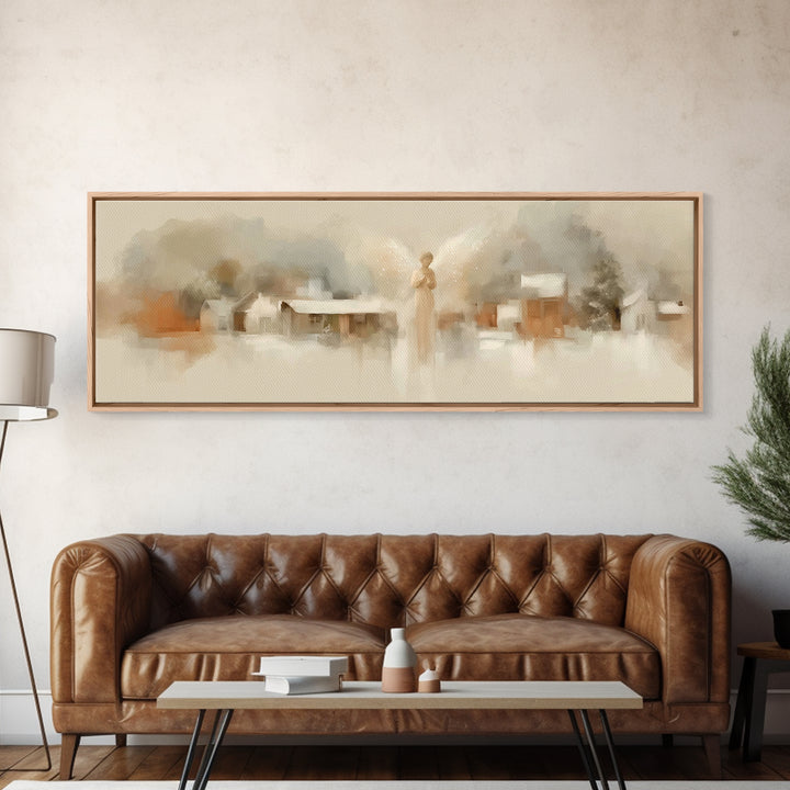 Innocent Prayer | Framed Canvas Print | Christian Wall Art | Panoramic Print | Christian Art Canvas | Christmas Wall Art | Christian Gift I