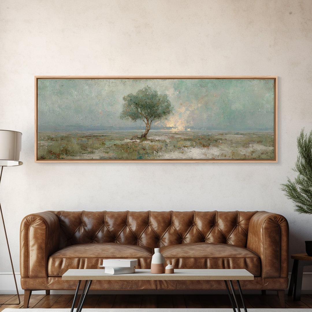 Tree Of Promise, Framed Canvas Print, Panoramic Art, Christian Art Canvas, Christian Wall Art, Christian Painting, Christmas Art