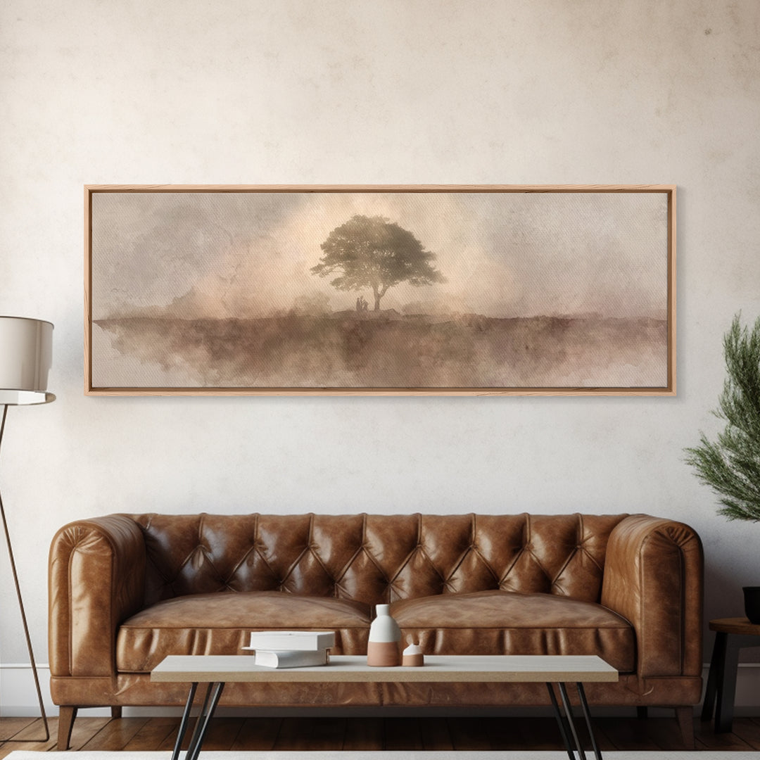 Sunrise Of Mercy, Framed Canvas Print, Panoramic Painting, Christian Art Canvas, Christian Wall Art, Christian Painting, Christmas Art