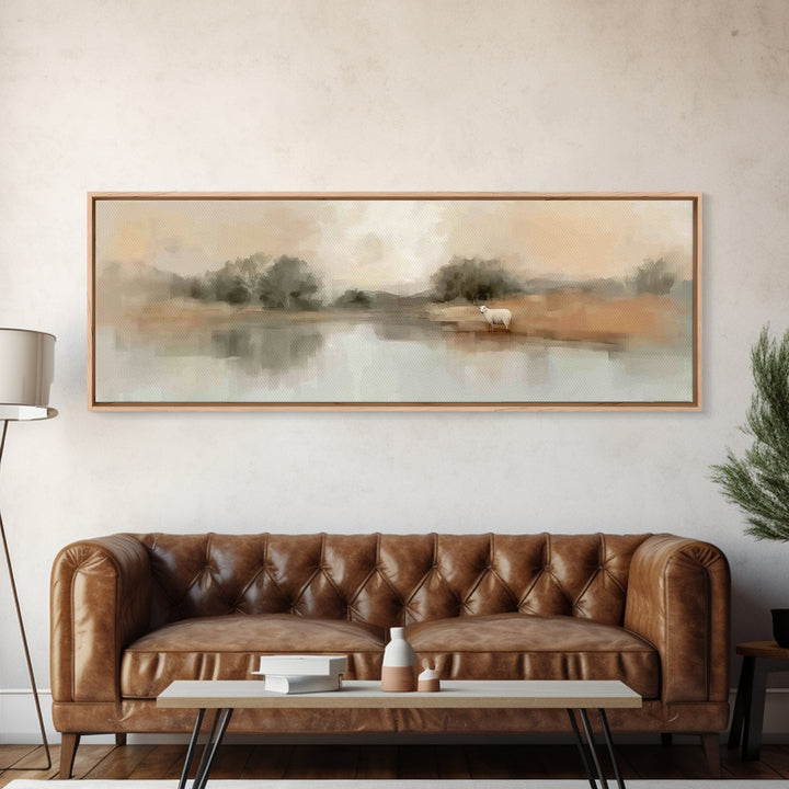 Still Waters Hope | Framed Canvas Print | Panoramic Wall Art | Christian Art Canvas | Christian Wall Art | Christian Art | Christian Gift |