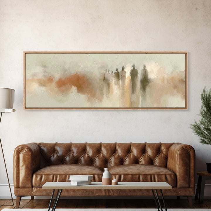 Heaven’s Gathering – Framed Canvas Print – Panoramic Wall Art – Christian Wall Art – Abstract Christian Art – Christian Art Canvas – Modern