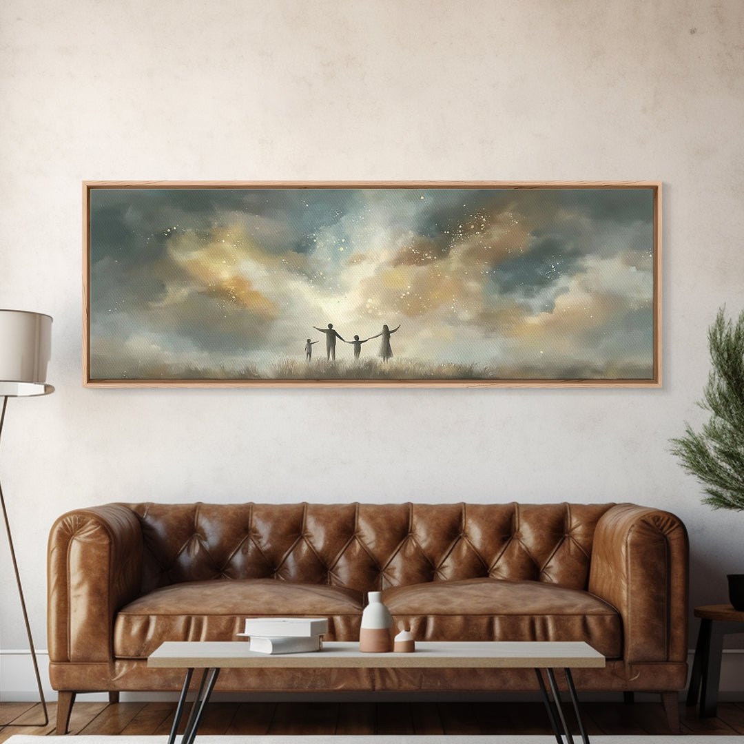 Children Of Light, Framed Canvas Print, Panoramic Art, Christian Art Canvas, Christian Paintings, Christian Wall Art, Christian Gift Ideas