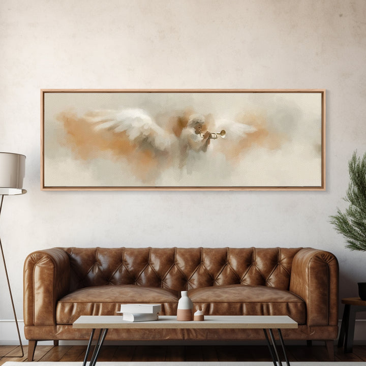 Heaven’s Anthem, Framed Canvas Print, Panoramic Art, Christian Art Canvas, Christian Wall Art, Christmas Art, Christian Christmas Decor