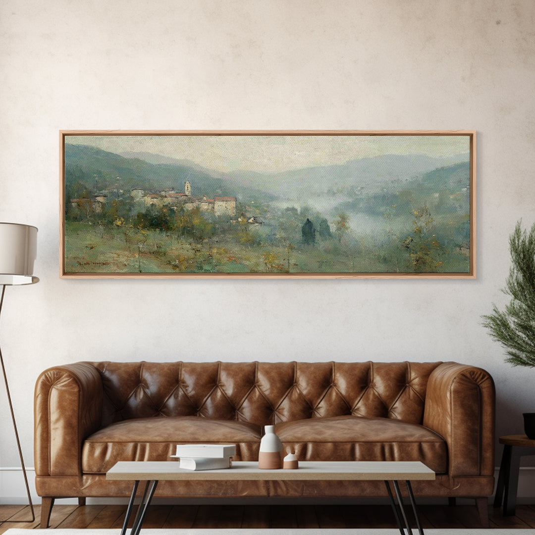 Bell Of Hope | Framed Canvas Print | Panoramic Art | Christian Wall Art | Christian Art Canvas | Christian Painting | Christian Christmas