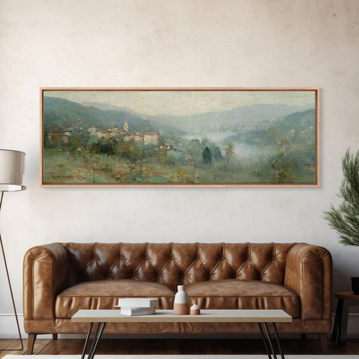 Bell Of Hope | Framed Canvas Print | Panoramic Art | Christian Wall Art | Christian Art Canvas | Christian Painting | Christian Christmas