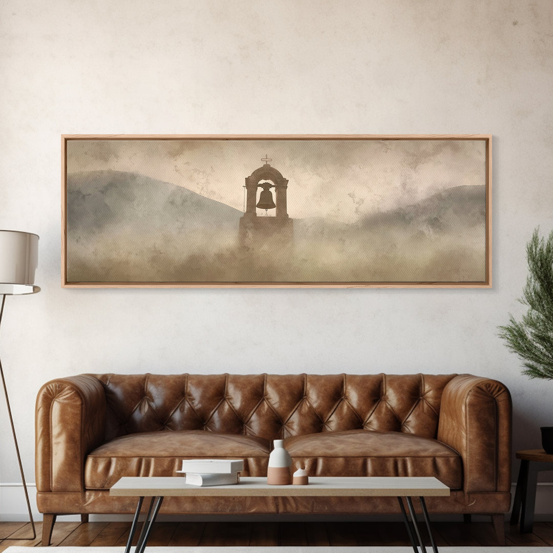 Hillside Rejoicing – Framed Canvas Print – Panoramic Art – Christian Wall Art – Christian Christmas Art – Christian Art Canvas – Jesus Pain