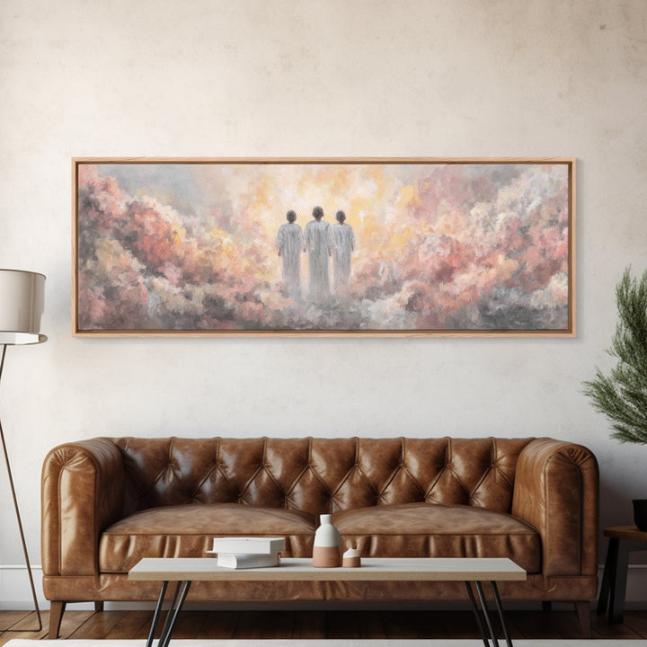 Soft Wings Arising | Framed Canvas Print | Christian Christmas Art | Panoramic Wall Art | Christian Art Canvas | Christian Decor | Christma