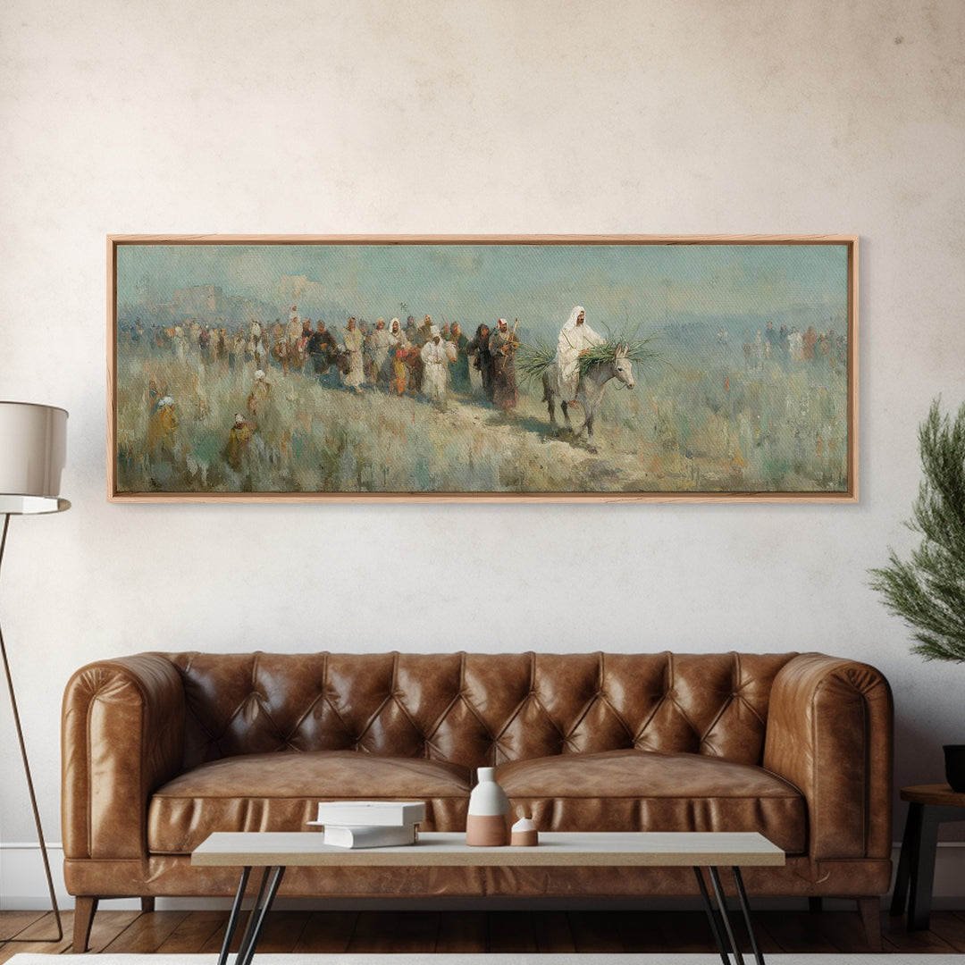 Journey Of Hope | Framed Canvas Print | Christian Wall Art | Panoramic Painting | Jesus Art Print | Christian Gift Ideas | Large Christian