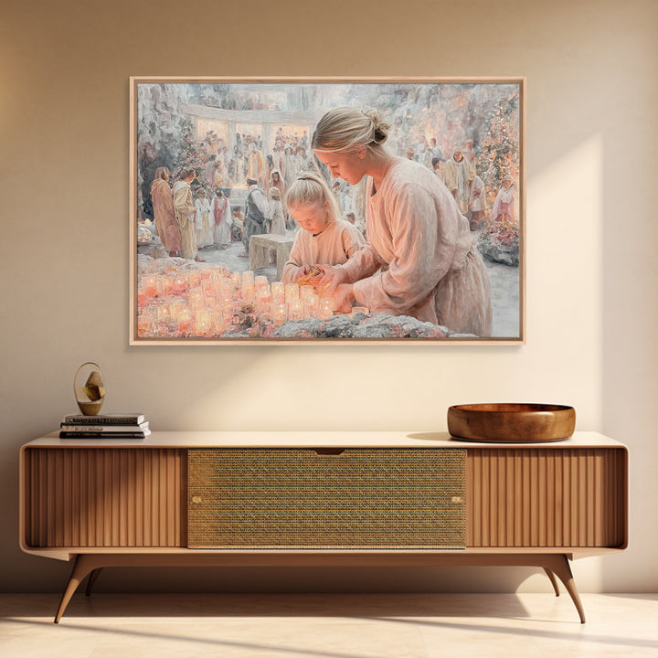 Festival Of Light – Framed Canvas Print – Christian Christmas Art – Christian Art Canvas – Christian Wall Art – Jesus Painting – Christian