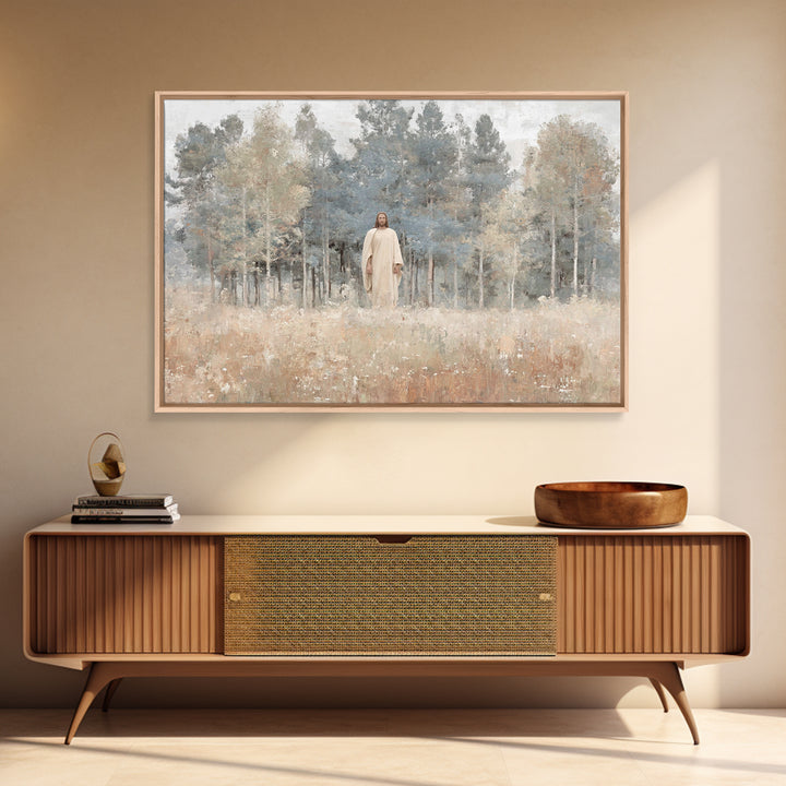 Pathway Of Mercy – Framed Canvas Print – Jesus Painting – Christian Art Canvas – Christian Wall Art – Unique Christian Art – Large Christia