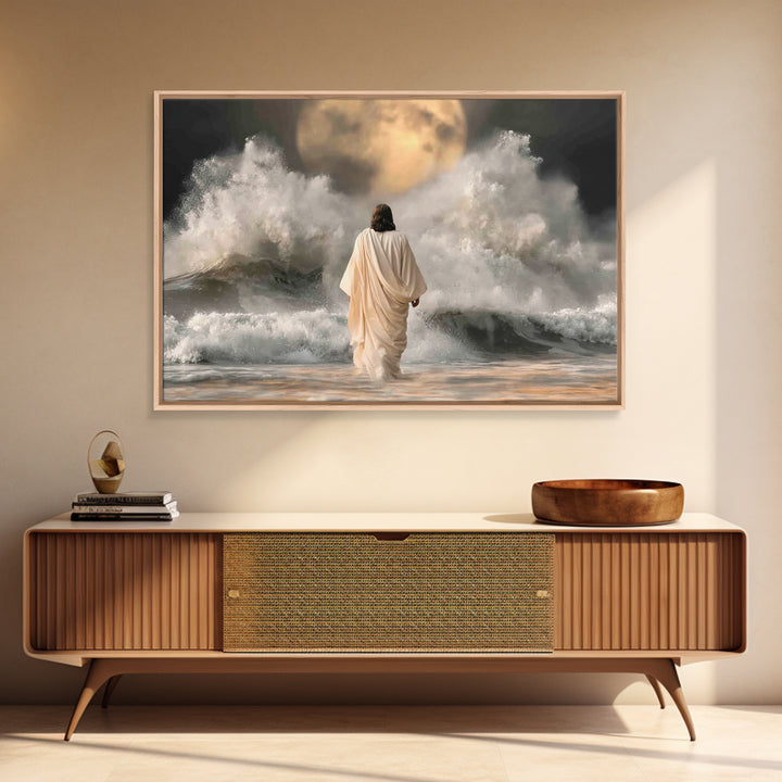 Heavenly Horizon | Framed Canvas Print | Christian Wall Art | Christian Art Canvas | Jesus Painting | Moody Christian Art | Christian Gift