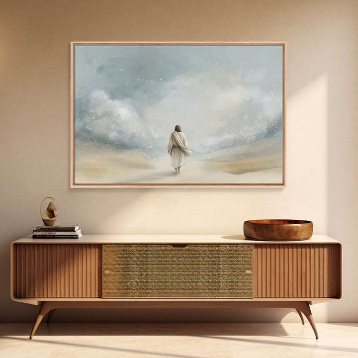 Heaven’s Trail, Framed Canvas Print, Christian Wall Art, Christian Art Canvas, Jesus Painting, Modern Christian Painting, Christian Gift