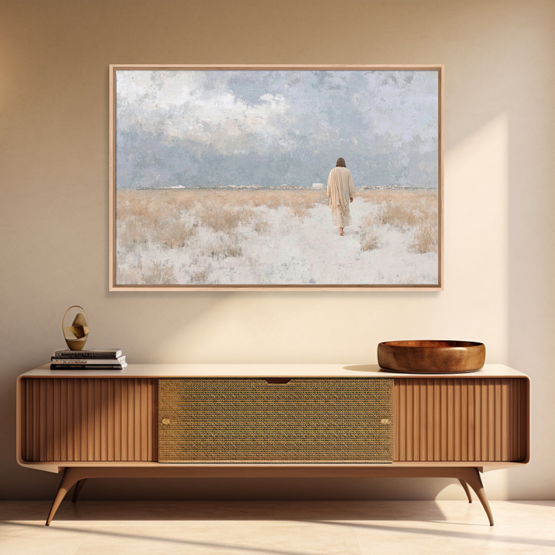 City Of Mercy, Framed Canvas Print, Christian Art Canvas, Christian Wall Art, Jesus Painting, Subtle Christian Art, Christian Gift