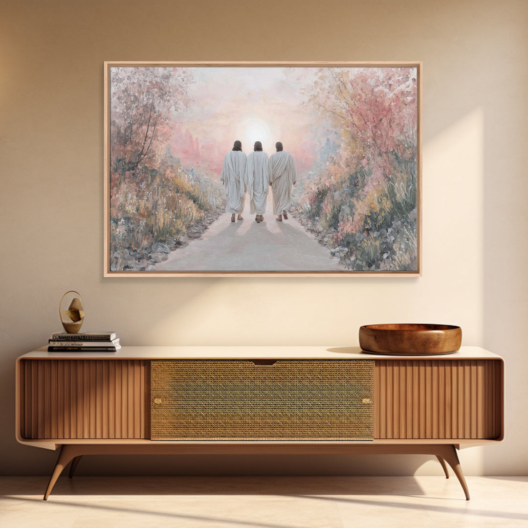 Pathway Of Hope, Framed Canvas Print, Christian Art Canvas, Christian Wall Art, Jesus Painting, Vintage Christian Art, Christian Gift Ideas