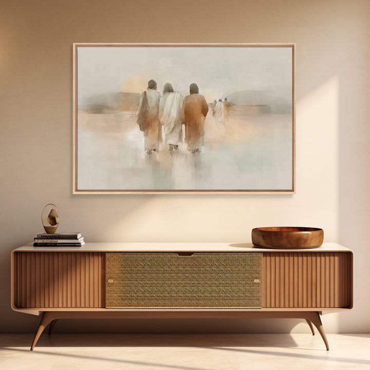Threefold Mercy | Framed Canvas Print | Christian Wall Art | Christian Art Canvas | Jesus Painting | Minimalist Christian Art | Christian G