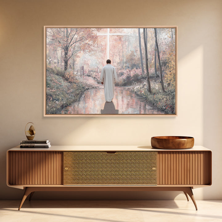 Radiant Way – Framed Canvas Print – Christian Wall Art – Modern Christian Art – Jesus Painting – Christian Art Canvas – Christmas Art