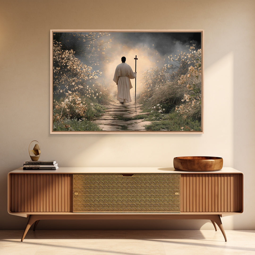 Autumn Promise, Framed Canvas Print, Christian Art Canvas, Christian Wall Art, Jesus Painting, Modern Christian Art, Christian Christmas Ar