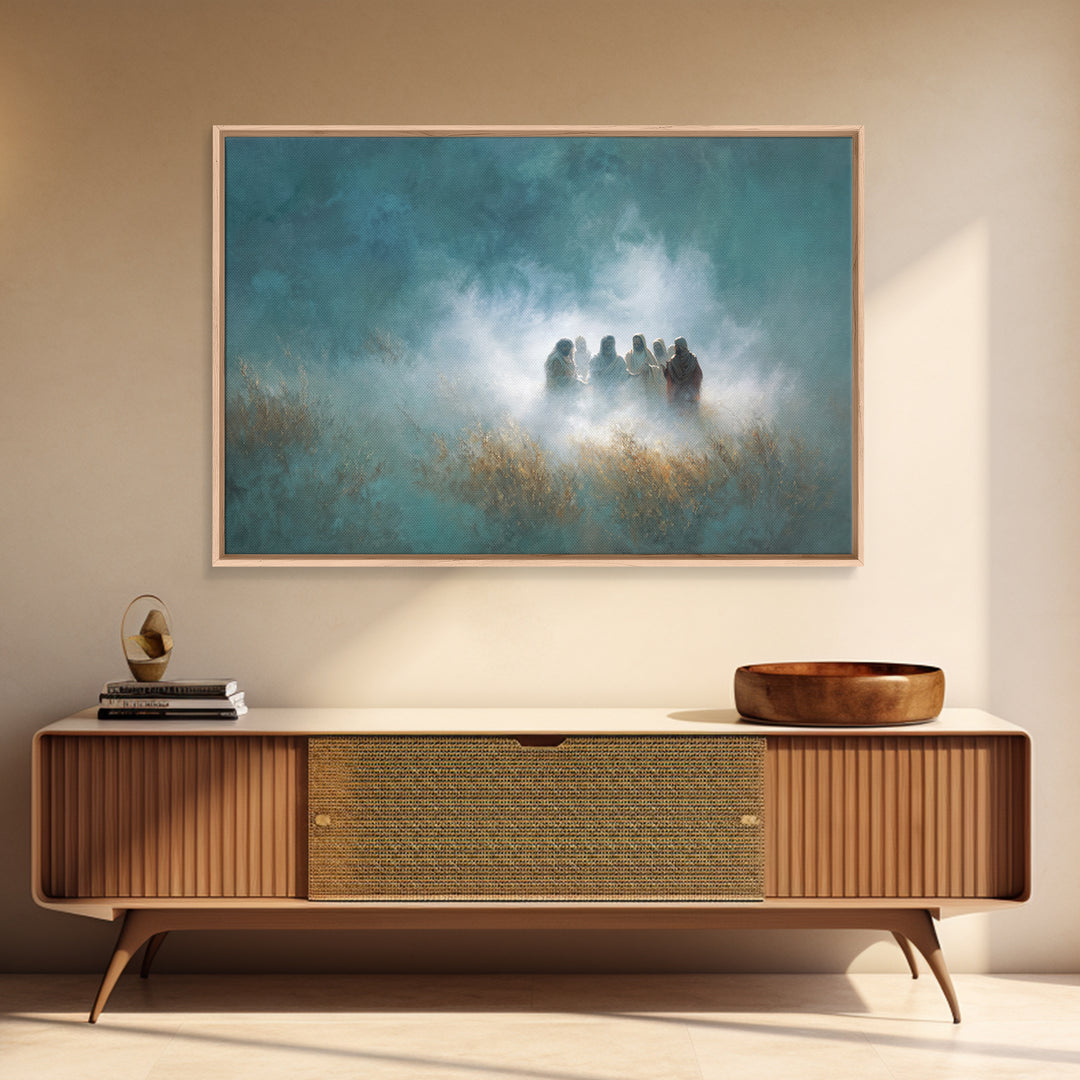 Hillside Awakening – Framed Canvas Print – Christian Wall Art – Christian Art Canvas – Jesus Painting – Christmas Art