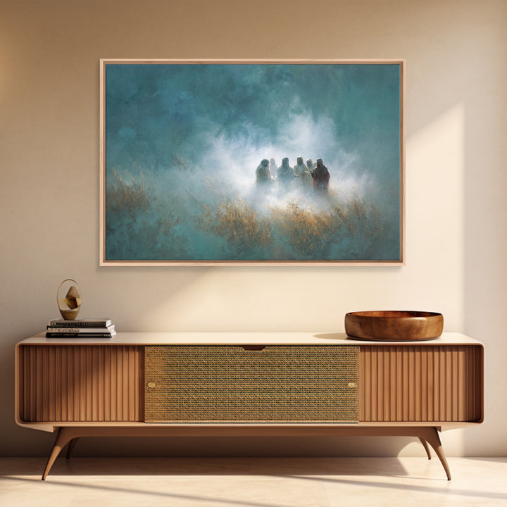 Hillside Awakening – Framed Canvas Print – Christian Wall Art – Christian Art Canvas – Jesus Painting – Christmas Art