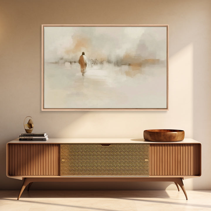 Sacred Steps, Framed Canvas Print, Christian Art Canvas, Jesus Painting, Christian Wall Art, Subtle Christian Paintings