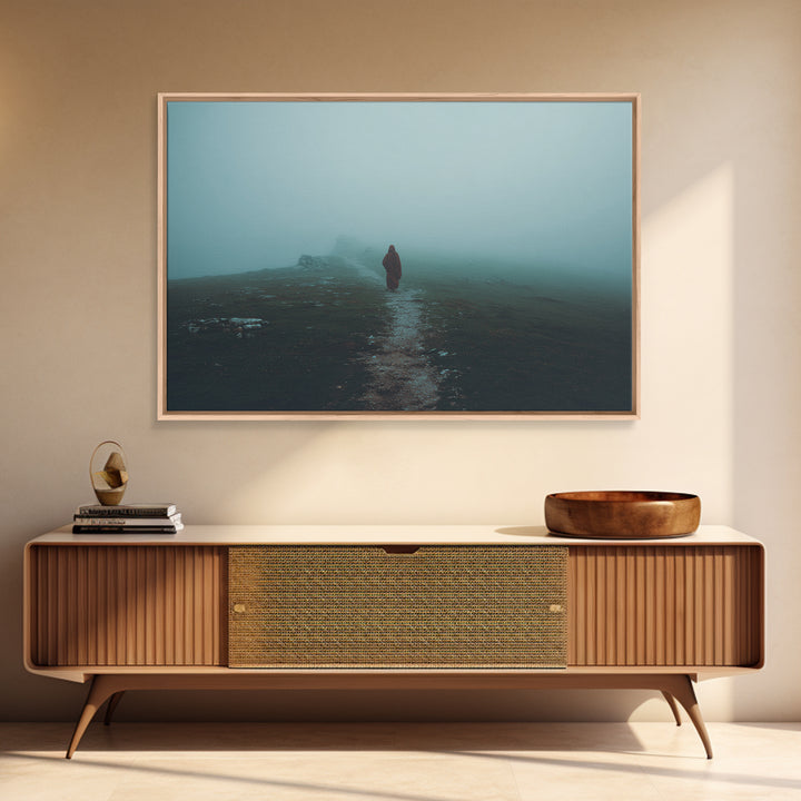 Solitude In Faith – Framed Canvas Print – Christian Art Canvas – Moody Christian Art – Jesus Painting – Christian Wall Art