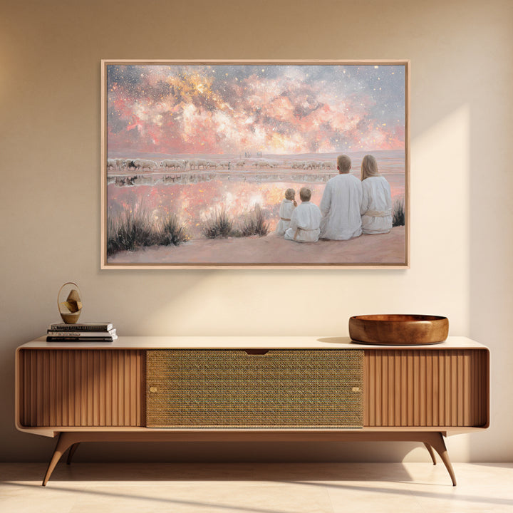 Heavenly Wonder – Framed Canvas Print – Christian Wall Art – Christmas Art – Christian Art Canvas – Christian Christmas Art – Christian Gif