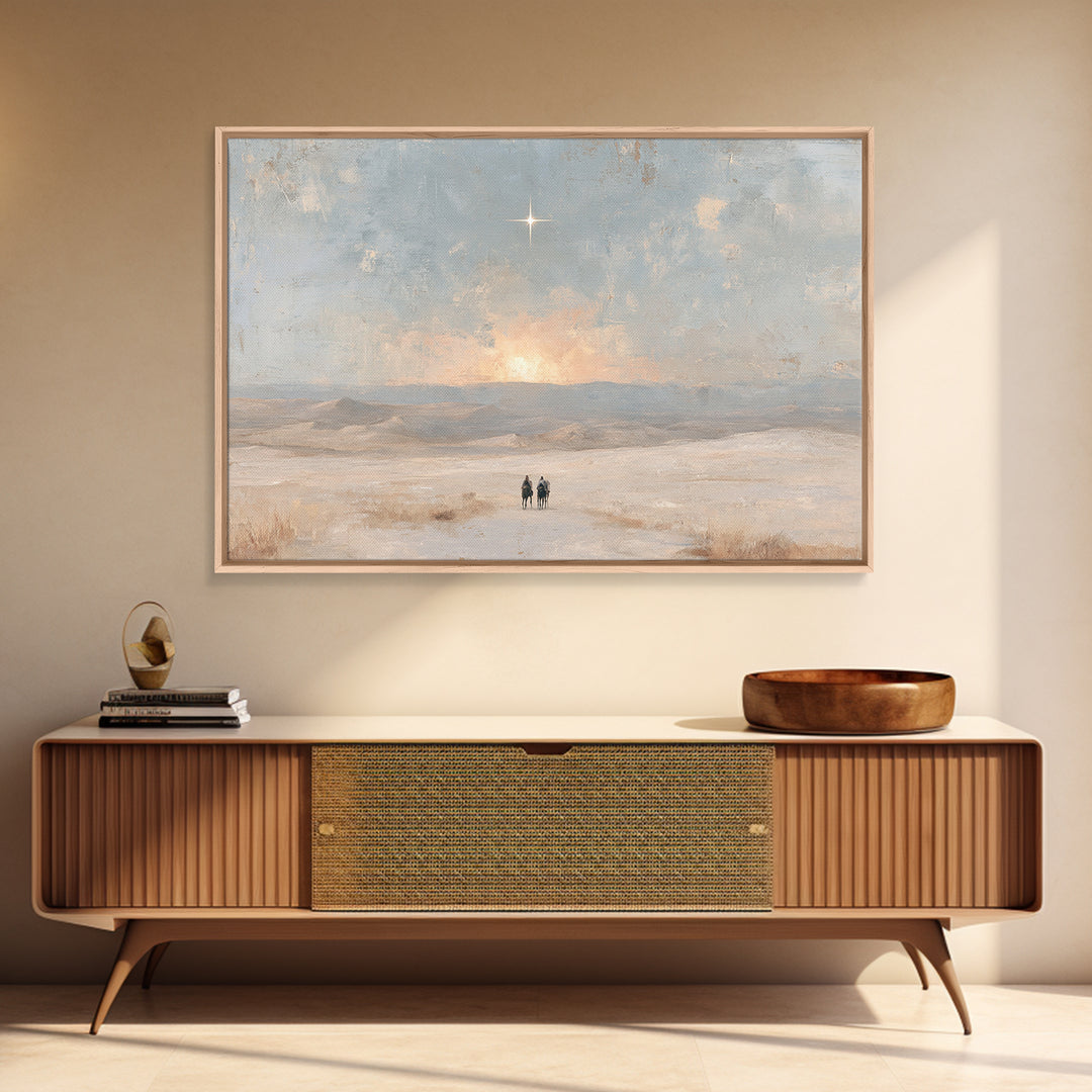 Holy Horizon – Framed Canvas Print – Christian Art Canvas – Christian Wall Art – Christmas Art – Christian Gift – Christian Christmas Art