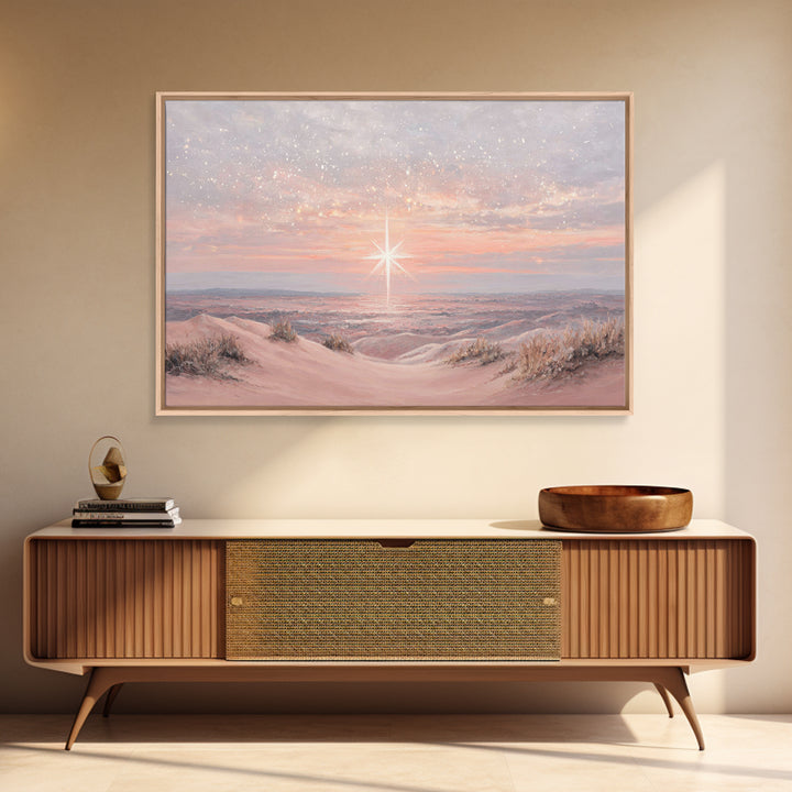 Star Of Dawn – Framed Canvas Print – Christmas Art – Christian Art Canvas – Christian Wall Art – Christian Christmas Art – Jesus Painting