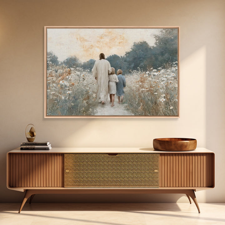 Garden Of Peace – Framed Canvas Print – Christian Wall Art – Jesus Painting – Christian Art Canvas – Christian Art – Christian Gift Ideas