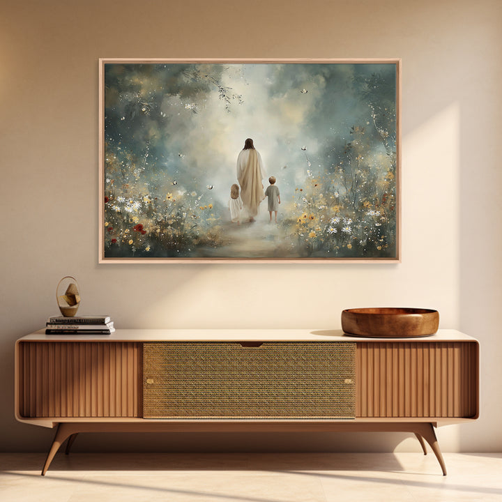Heavenly Path Bloom | Framed Canvas Print | Christian Wall Art | Christian Art Print | Jesus Painting | Christian Decor