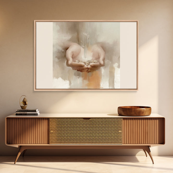 Blessed Renewal | Framed Canvas Print | Christian Art Print | Christian Wall Art | Jesus Painting | Christian Decor