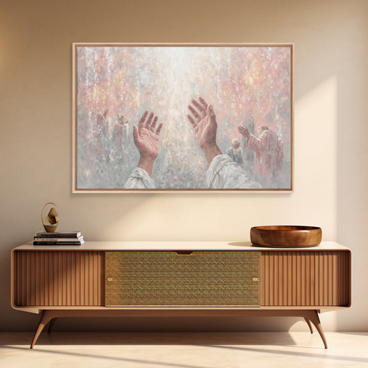 Glory In The Heavens – Framed Canvas Print – Christian Art Canvas – Christian Wall Art – Modern Christian Art – Christian Art Work – Christ