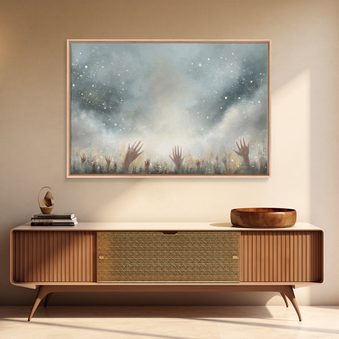 Sacred Assembly | Framed Canvas Print | Christian Art | Christian Wall Art | Christian Art Painting | Unique Christian Art | Christian Gift