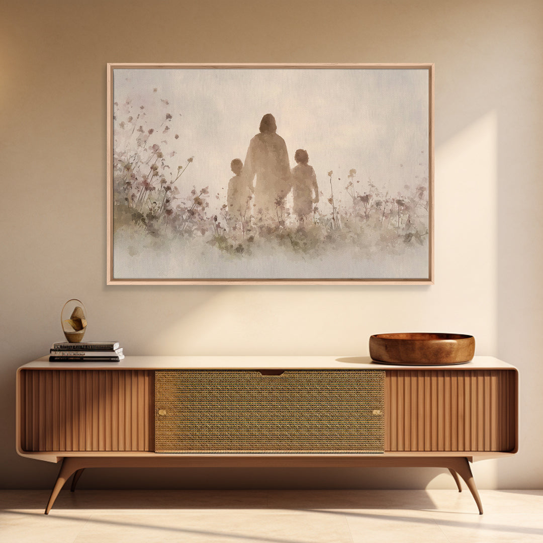 Walk Of Grace – Framed Canvas Print – Jesus Painting – Christian Wall Art – Christian Art Canvas – Christian Art – Christian Gift Ideas