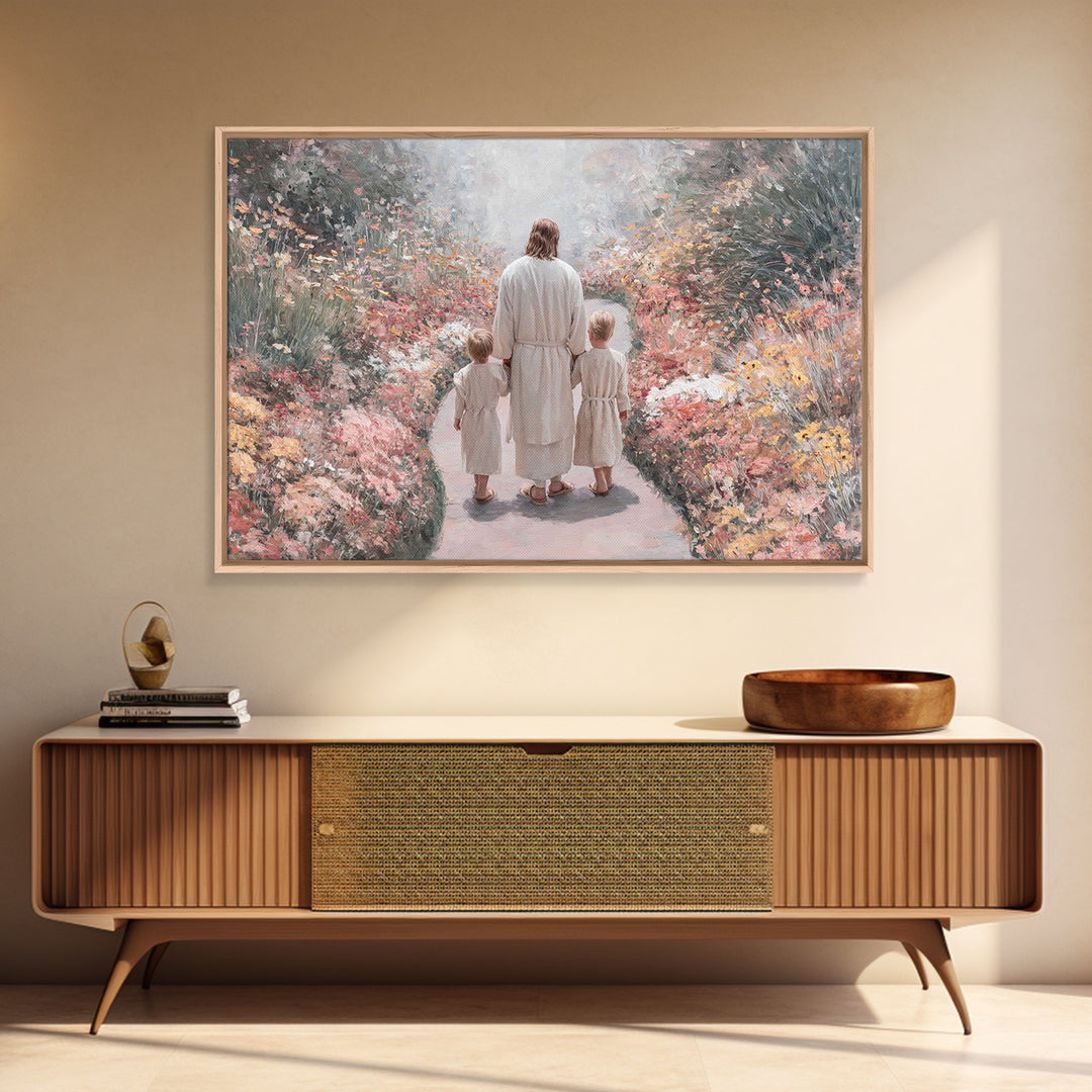 Walk Of Innocence | Framed Canvas Print | Christian Wall Art | Christian Art Canvas | Christian Art | Christian Gift