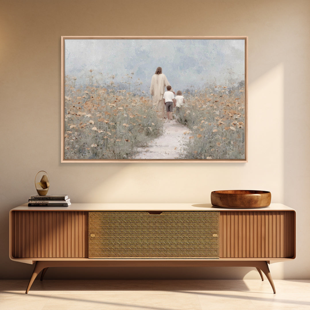 Fields Of Mercy, Framed Canvas Print, Jesus Painting, Christian Wall Art, Christian Art Canvas, Christmas Art Prints, Christian Gift Ideas