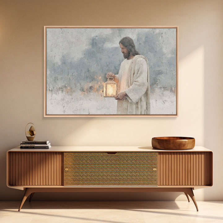 Winter Guiding Star – Framed Canvas Print – Christian Wall Art – Jesus Painting – Christian Art Canvas – Christmas Art Prints – Christian G