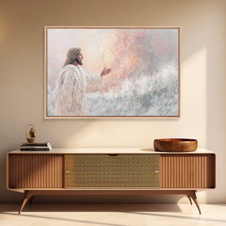 Light Of Deliverance – Framed Canvas Print – Christian Wall Art – Jesus Painting – Christian Art Canvas – Modern Christian Art – Christian