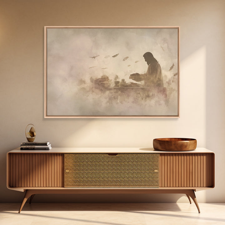 Heavenly Provision – Framed Canvas Print – Christian Wall Art – Christian Art Canvas – Jesus Painting – Moody Christian Art – Christian Art