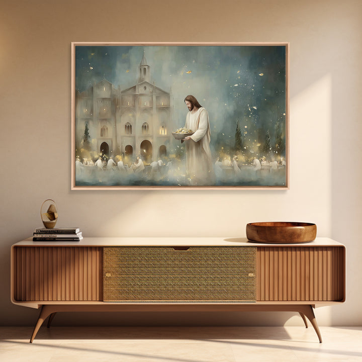 Cathedral Blessing – Framed Canvas Print – Christian Wall Art – Christian Art Canvas – Jesus Painting – Moody Christian Art – Christian Dec