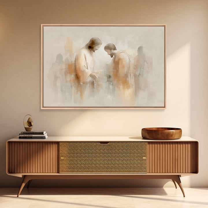 Humble Offering – Framed Canvas Print – Christian Wall Art – Christian Art Canvas – Modern Christian Art – Jesus Painting – Christian Art G
