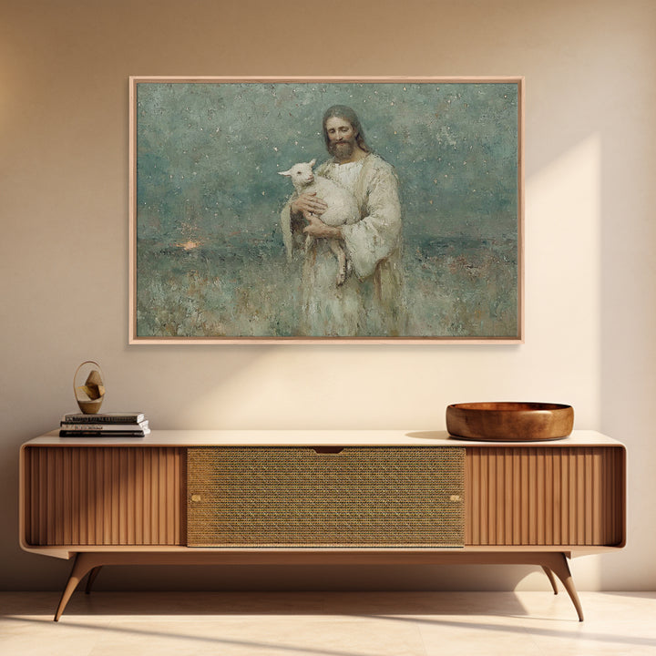 Shepherd Of Stars, Framed Canvas Print, Christian Wall Art, Jesus Painting Canvas, Christian Art Canvas, Vintage Christian Art, Christian G