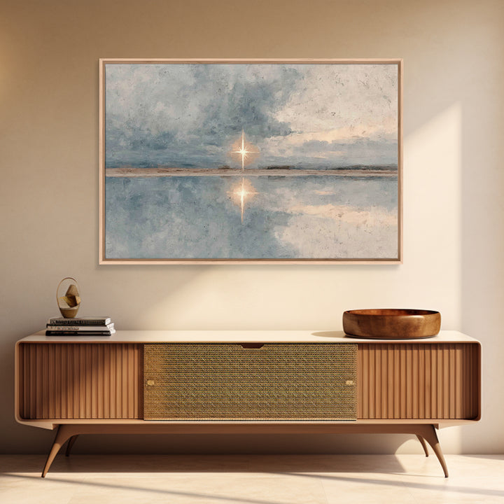 Calm Horizon Star – Framed Canvas Print – Christian Art – Christmas Canvas Wall Art – Christian Gift Ideas – Modern Christian Art – Christi