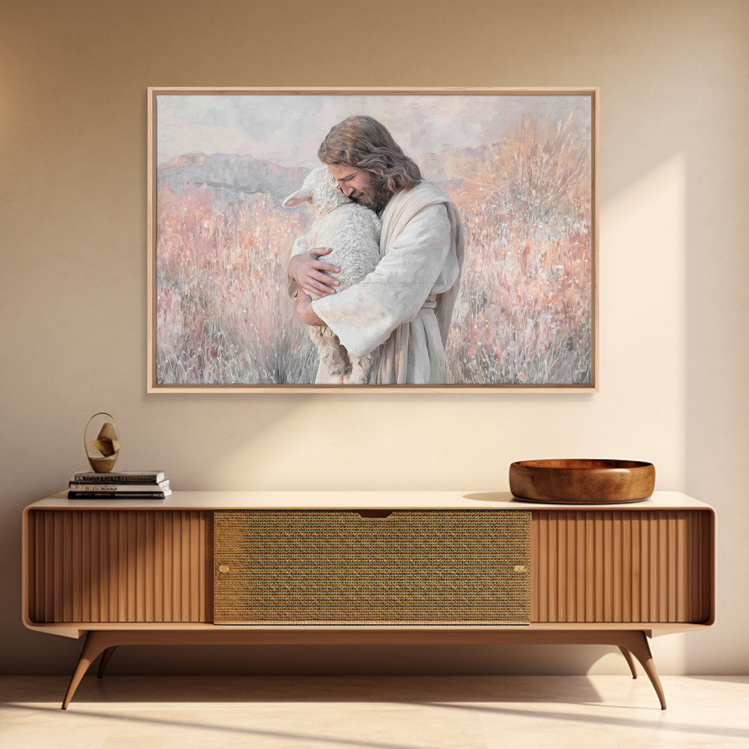 Shepherd Of Mercy – Framed Canvas Print – Christian Wall Art – Jesus Painting – Christian Art Canvas – Christmas Art – Christian Decor – Ch