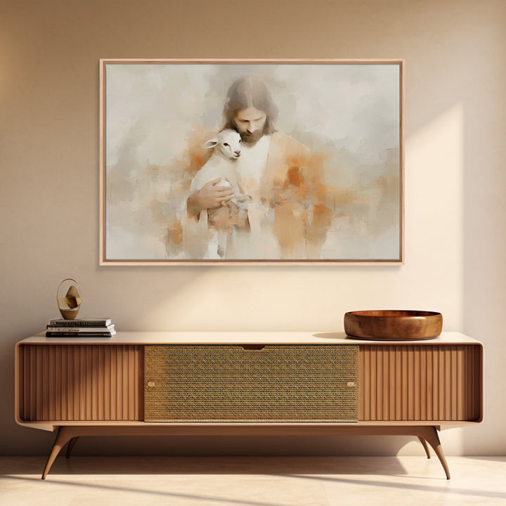 Grace In Stillness, Framed Canvas Print, Christian Wall Art, Christian Art Canvas, Jesus Painting, Christmas Art, Christian Decoration, Chr