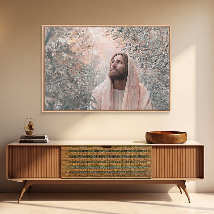 Garden Of Hope | Framed Canvas Print | Christian Art | Jesus Painting | Christian Art Canvas | Christian Wall Art | Christian Christmas Art