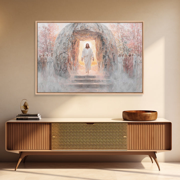 Glory Beyond The Tomb | Framed Canvas Print | Christian Art | Jesus Painting | Christian Wall Art | Christian Art Canvas | Easter Art | Chr